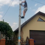 Підвіс оптоволокна на квадратній опорі