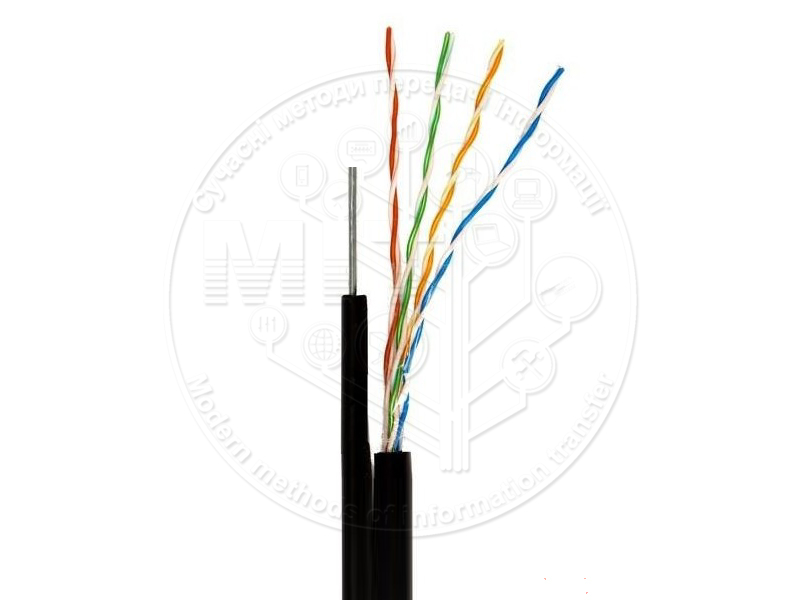 Ethernet кабель DCG UTP CAT5E 4P 0,50 мм CCA зовнішній самонесучий Ethernet кабель DCG UTP CAT5E 4P 0,50 мм CCA зовнішній самонесучий