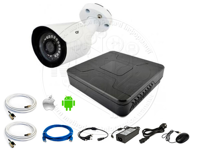 Комплект відеоспостереження GT DVR4 OU Комплект відеоспостереження GT DVR4 OUT-1