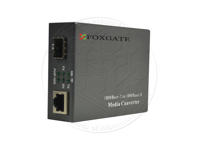 1000Base-TX SFP медіаконвертор із зовнішнім БЖ 1000Base-TX SFP медіаконвертор із зовнішнім БЖ